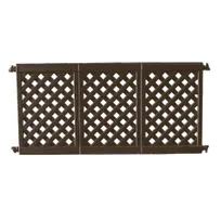 product of Grosfillex US963423 3-Panel Interlocking Outdoor Fence, Brown Commercial Patio Fencing Panels