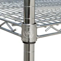 product of GSW USA WSC-P86 Wire Shelving Post, 86" Height, Chrome Finish, Stationary Type, Includes Cap and Leveling Foot