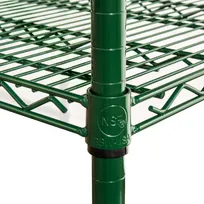 product of GSW USA WSE-P86 Wire Shelving Post, 86" Height, Epoxy Coated Green Finish, Cap and Leveling Foot