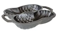 product of Lodge L2PP Pineapple Baking Pan, 8-7/10"W x 13"D x 2-7/10"H, Cast Iron, Naturally Seasoned