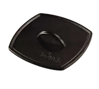 product of Lodge LFIP3 Cast Iron Grill Press, 8" Square, Flat, Integral Handle, Seasoned with Oil