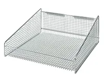 product of Quantum 1647HBC - Display Basket, 17-7/8" W x 48" D x 7-1/2" H, Chrome Mesh, 125lb Capacity