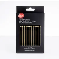 product of TableCraft 12256 Gold Cocktail Picks 4.25" Stainless Steel Set of 12 - 12/Pack