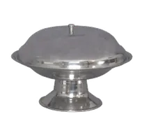 product of Town 25286 Compote Dish Cover, 8-1/2" Diameter Polished 18/8 Stainless Steel, Cover Only