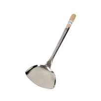 product of Town 33973 Wok Shovel, 16-1/2"L, 3-1/2" x 4" Shovel, Stainless Steel, Wood Handle