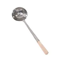 product of Town 34943 Wok Ladle, 6 oz, 16-1/2"L, Hand Hammered Stainless Steel with Wood Handle