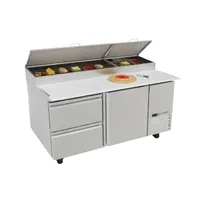 product of Asber APTP 67 D2 67" 2-Drawer Refrigerated Pizza Prep Table, 9 Pans