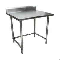product of BK Resources CVTR5OB-3024 30" Open Base Work Table with Side & Rear Crossrails - 5" Backsplash
