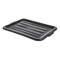 product of Carlisle N4401203 Comfort Curve Universal Lid, 15 x 20 in, Black Polypropylene Bus Box Cover for N44010/N44011