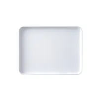 product of GET MMP-1310W - 13" x 10" Rectangular Plastic Platter, White Melamine, 1" Deep