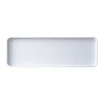 product of GET MMP-1806W Rectangular Melamine Platter, 18" x 6" x 1" White, Durable Plastic Serving Tray