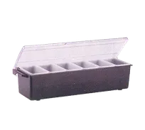 product of Vollrath 4743-06 Kondi-Keeper 6-Pint Condiment Dispenser, 18" x 6" x 3-3/4", Black Plastic, NSF