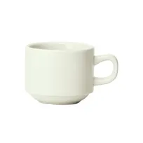 product of Winco BCC-85-AW - Porcelain Cup, 8.5 oz, 3.5" W x 3.5" D x 2.75" H, White, Stackable - 1 Dozen