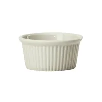product of Winco FRR-4-AW Ramekin Sauce Cup, 4 oz (3-1/4" x 3-1/4" x 1-1/2"), Edge Porcelain, White - 1 Dozen