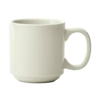 product of Winco MMC-12-AW China Mug, 12-Ounce Porcelain, White, 3.25"W x 3.25"D x 3.63"H, Stackable - 1 Dozen