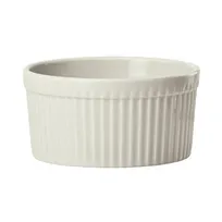 product of Winco SBR-16-AW - 16 oz White Porcelain Souffle Bowl, Round, 4"5 x 4"5 x 2"5, Fluted - 1 Dozen