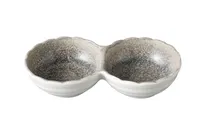 product of Yanco MI-506 - Gray Melamine Sauce Dish, 5"3/4 x 3" Two-Divided, 2 oz - 1 Dozen