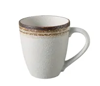 product of Yanco RO-012 Rockeye China Mug, 12 oz (3 5/8" x 4"), White and Brown, Dishwasher/Microwave - 1 Dozen