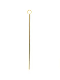 product of Mercer M37031GD Cocktail Picks, 4-1/4" Ring Top, 18/8 Stainless Steel, Gold Finish - 1/Pack