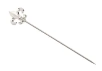 product of Mercer M37208 Barfly Cocktail Picks, 4-3/8", Fleur de Lis Top, 18/8 Stainless Steel - Pack
