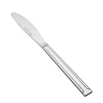 product of CAC China 1001-08 Dominion Dinner Knife, 8" Length, 18/0 Stainless Steel Solid Handle - 1 Dozen