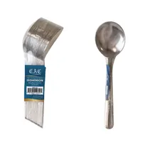 product of CAC China 1201-04 Dominion Bouillon Spoon, 6" Length, 18/0 Stainless Steel, Medium Weight - 1/Pack