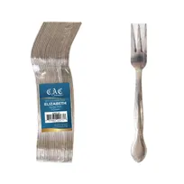 product of CAC China 2203-07 Elizabeth Oyster Fork, 6" Length, 18/0 Stainless Steel Frost Finish, High Weight
