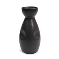 product of CAC China 666-WP-BLK Japanese Sake Pot, 6 oz, 1-3/4" dia. x 5-1/4"H, Stoneware, Black - 1 Dozen