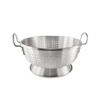 product of CAC China ALCL-16SL Colander, 16 Quart, 16" Diameter, Round, Loop-Handles, Footed, Aluminum