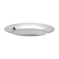 product of CAC China ALPL-11-OV Oval Aluminum Platter, 11-1/2" Long Side, Metal Serving Tray