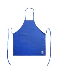 product of CAC China APBB-2BL Bib Apron, 26"W x 33"L, Blue, Poly/Cotton, 2 Pockets