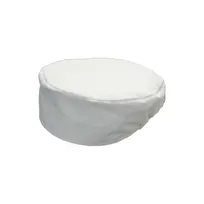 product of CAC China APHT-1WL Chef's Pride Hat Pillbox, 3-1/2"H, L/XL, White Beanie