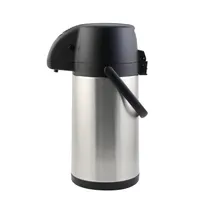 product of CAC China APSL-25LT Airpot, 2.5 L Stainless Steel Lined, Lever-Style Black Lid, Vacuum Insulated
