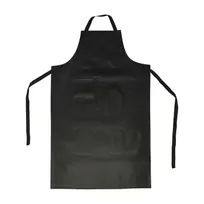 product of CAC China APVL-1PK Black Dishwashing Apron, 41-1/4"L x 21-1/2"W, Vinyl, Pocket, Waist Ties