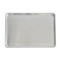 product of CAC China ASHP-1826P Full-Size Bun/Sheet Pan, 26"L x 18"W, Perforated, 20 Gauge, Aluminum