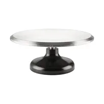 product of CAC China B9CK-12AL Cake Stand, 12" Diameter Revolving Metal Display Stand for Cakes and Pies - 12"