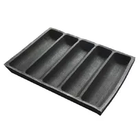 product of CAC China BMSW-5SC Sub Sandwich Bread Mold, 5 Compartments, 13" x 18", Silicone Non-Stick Loaf Pan