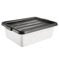 product of CAC China BTCV-57BK Bus Box Cover, 23-1/4"L x 16-7/8"W, Polypropylene, Black, BPA Free