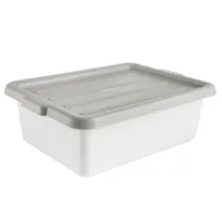 product of CAC China BTCV-57GY Bus Box Cover, 23-1/4" x 16-7/8" Polypropylene Gray BPA-Free Cover for BTDB Series
