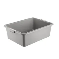 product of CAC China BTDB-7GY Bus Box, 22'L x 15-3/4'W x 7'H, Polypropylene, Gray, BPA Free