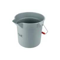 product of CAC China BTRS-10GY Bucket - 10 Qt Round Polyethylene, Gray Plastic Construction