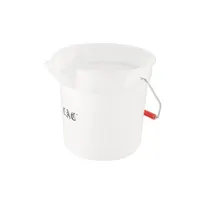 product of CAC China BTRS-10WT Bucket - 10 Quart Round Plastic Bucket, White Polyethylene, Janitorial Use
