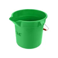 product of CAC China BTRS-14GN - 14 Quart Round Bucket, Green Polyethylene Plastic, Heavy-Duty Janitorial Pail