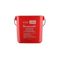 product of CAC China BTSZ-3R Bucket, 3 Qt Red Plastic, HAACP Color-Coded with Graduations, Instructions