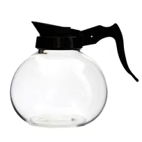 product of CAC China BVCD-64K-G Coffee Decanter, 64oz Glass, Black Handle, Ergonomic Spout