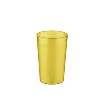 product of CAC China BVPT-10AM 10 oz Amber Pebbled SAN Tumbler, Stackable, Dishwasher Safe - 1 Dozen