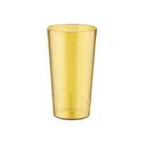 product of CAC China BVPT-16AM 16 oz Amber Pebbled SAN Plastic Tumbler, Dishwasher Safe - 1 Dozen