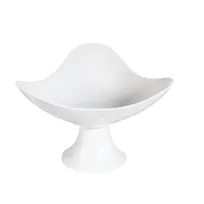 product of CAC China CFST-13 - White Porcelain Triangular Display Stand, 12-3/4" Square, Dishwasher Safe - 1/Each