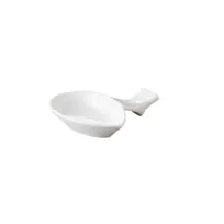 product of CAC China CN-A2 Spoon & Chopstick Stand, 3.75"L x 3.25"W x 0.5"H, White, Dishwasher Safe - 1 Dozen