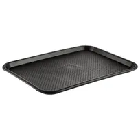 product of CAC China DSPT-1418K Cafeteria Tray, 18"L x 14"W, Polypropylene, Black, Rectangular